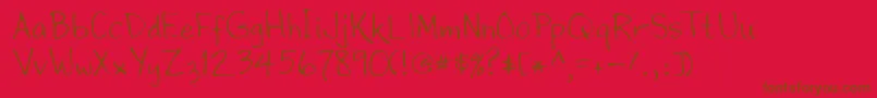 Lehn195 Font – Brown Fonts on Red Background