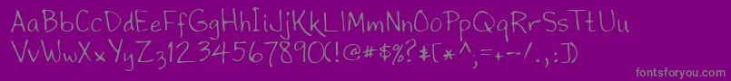 Lehn195 Font – Gray Fonts on Purple Background