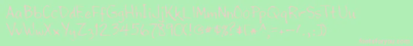 Lehn195 Font – Pink Fonts on Green Background