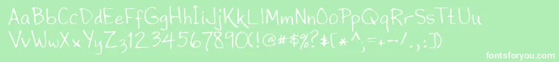 Lehn195 Font – White Fonts on Green Background