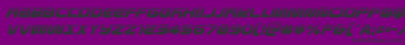 Czcionka metronautshalfital – czarne czcionki na fioletowym tle