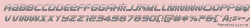 metronautshalfital-Schriftart – Graue Schriften auf rosa Hintergrund