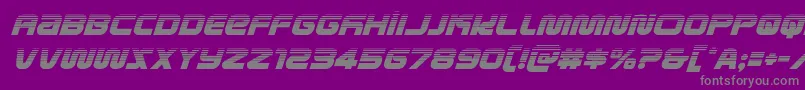 metronautshalfital-Schriftart – Graue Schriften auf violettem Hintergrund