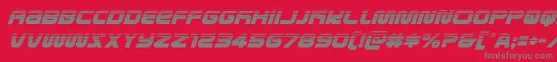 metronautshalfital-Schriftart – Graue Schriften auf rotem Hintergrund