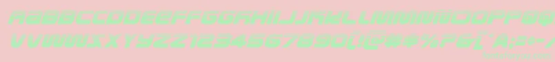 metronautshalfital Font – Green Fonts on Pink Background