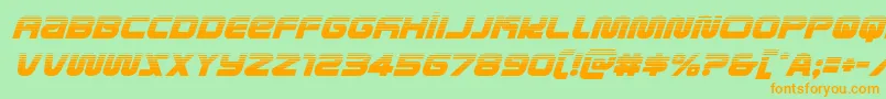 metronautshalfital Font – Orange Fonts on Green Background