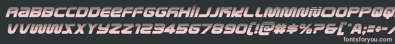 metronautshalfital-Schriftart – Rosa Schriften auf schwarzem Hintergrund