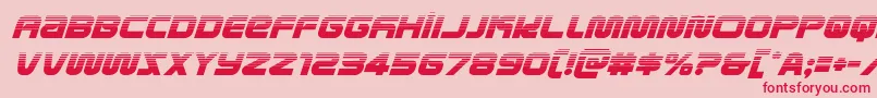 metronautshalfital Font – Red Fonts on Pink Background