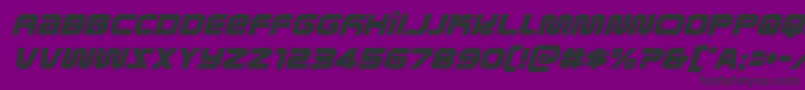 metronautsital Font – Black Fonts on Purple Background