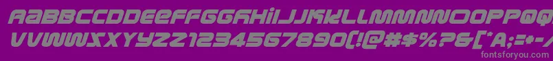 フォントmetronautsital – 紫の背景に灰色の文字