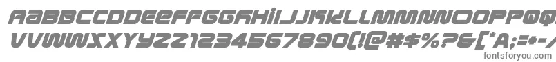 フォントmetronautsital – 白い背景に灰色の文字