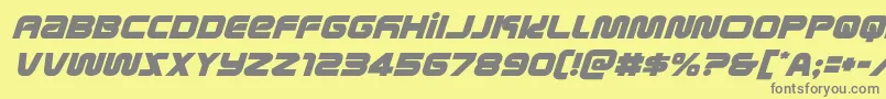 フォントmetronautsital – 黄色の背景に灰色の文字