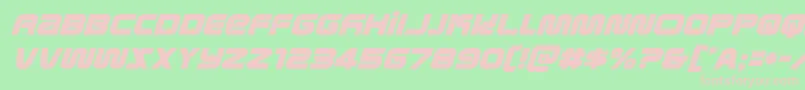 metronautsital Font – Pink Fonts on Green Background