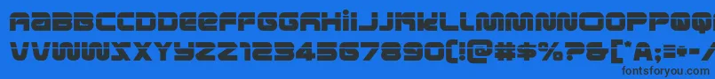 metronautslaser Font – Black Fonts on Blue Background