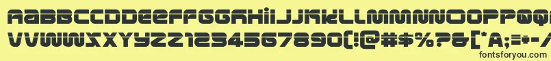Шрифт metronautslaser – чёрные шрифты на жёлтом фоне
