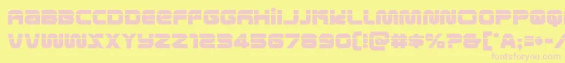 metronautslaser Font – Pink Fonts on Yellow Background