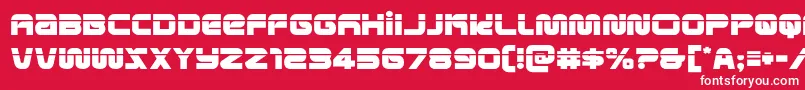 metronautslaser Font – White Fonts on Red Background