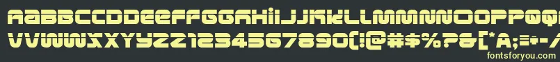 フォントmetronautslaser – 黒い背景に黄色の文字