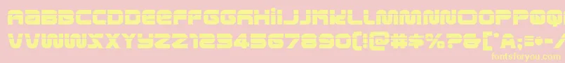 metronautslaser Font – Yellow Fonts on Pink Background