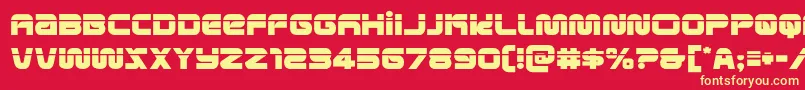 metronautslaser Font – Yellow Fonts on Red Background