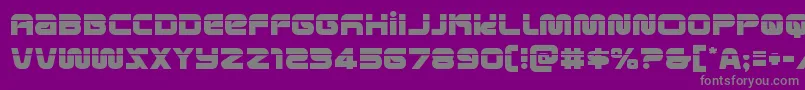 フォントmetronautslaser – 紫の背景に灰色の文字