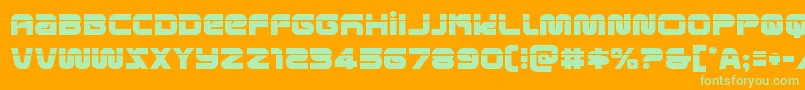 metronautslaser Font – Green Fonts on Orange Background