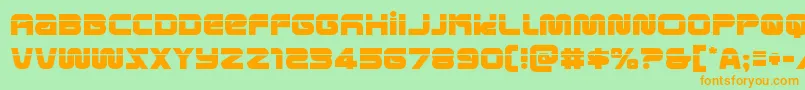 metronautslaser Font – Orange Fonts on Green Background