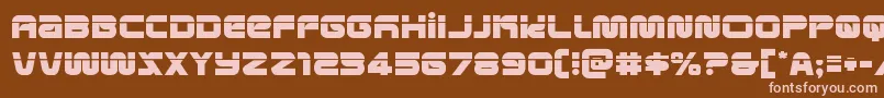 metronautslaser Font – Pink Fonts on Brown Background