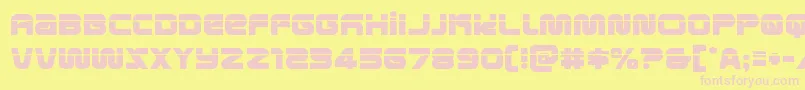 metronautslaser Font – Pink Fonts on Yellow Background