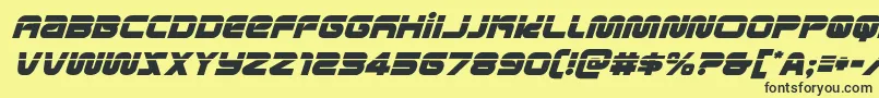 metronautslaserital Font – Black Fonts on Yellow Background