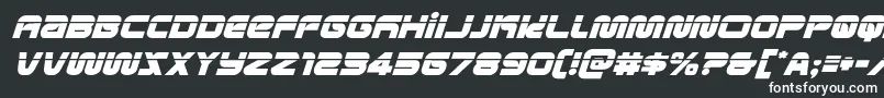 metronautslaserital-fontti – valkoiset fontit mustalla taustalla