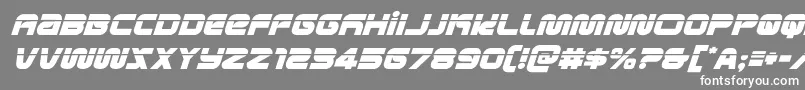 フォントmetronautslaserital – 灰色の背景に白い文字