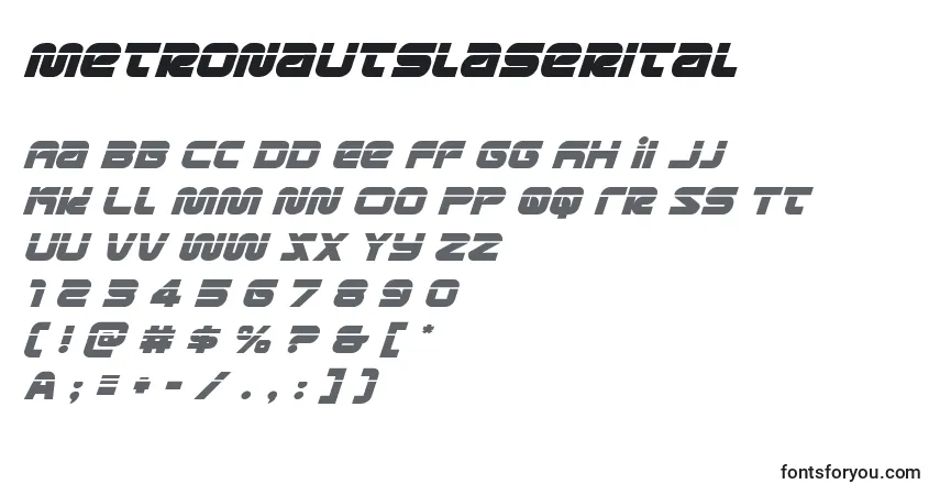 Metronautslaserital (134226)フォント–アルファベット、数字、特殊文字
