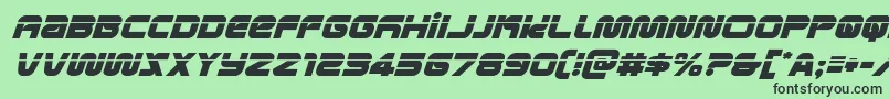 Шрифт metronautslaserital – чёрные шрифты на зелёном фоне
