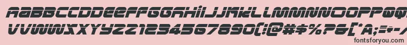 フォントmetronautslaserital – ピンクの背景に黒い文字
