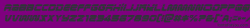 metronautslaserital-Schriftart – Schwarze Schriften auf violettem Hintergrund
