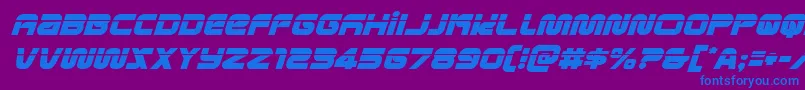 metronautslaserital-fontti – siniset fontit violetilla taustalla