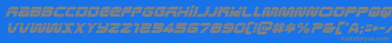 Шрифт metronautslaserital – серые шрифты на синем фоне