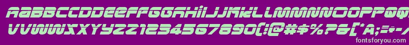 metronautslaserital Font – Green Fonts on Purple Background