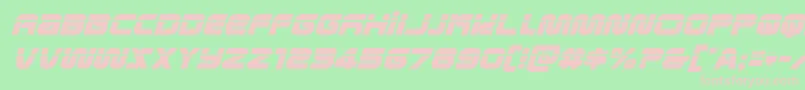 metronautslaserital Font – Pink Fonts on Green Background