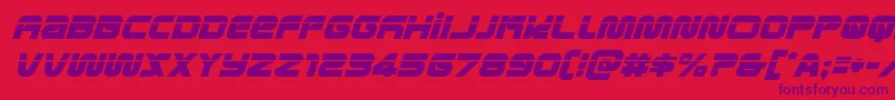 metronautslaserital Font – Purple Fonts on Red Background