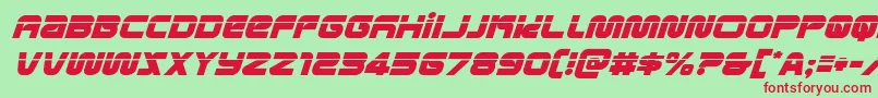 metronautslaserital Font – Red Fonts on Green Background