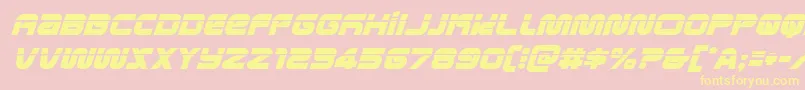 metronautslaserital Font – Yellow Fonts on Pink Background