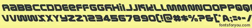 metronautsleft Font – Black Fonts on Yellow Background