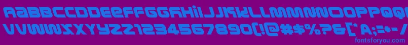 metronautsleft Font – Blue Fonts on Purple Background