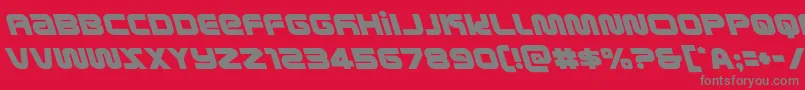 metronautsleft-Schriftart – Graue Schriften auf rotem Hintergrund