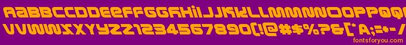 metronautsleft Font – Orange Fonts on Purple Background