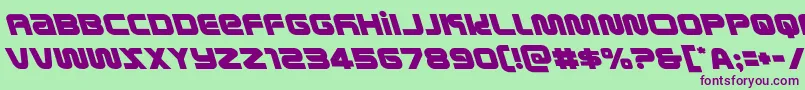 metronautsleft Font – Purple Fonts on Green Background