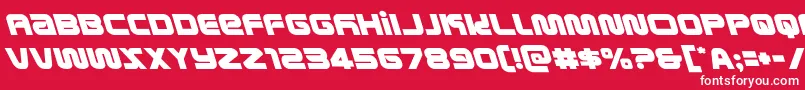 metronautsleft Font – White Fonts on Red Background