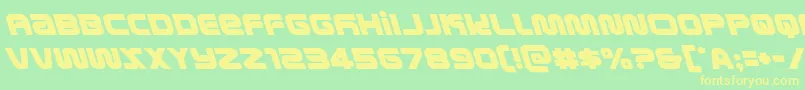 metronautsleft Font – Yellow Fonts on Green Background